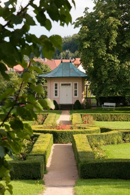 Museumsgarten mit Gartenhaus