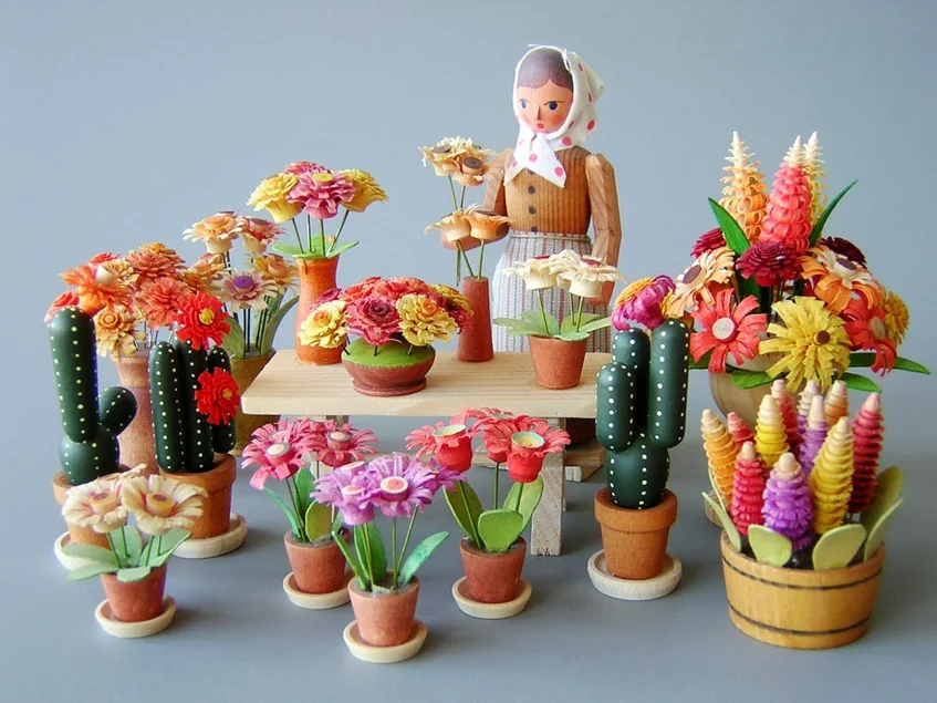 Kunsthandwerkliche Blumendrechselei