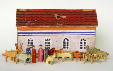 Arche Noah mit Tieren um 1900