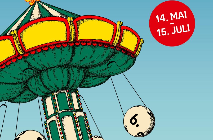 Ausschnitt aus dem Plakat zur Sonderausstellung „Jahrmarkt der Freude“ Das Plakat zur Sonderausstellung „Jahrmarkt der Freude“ zeigt ein Karussell, hiervon ist ein Ausschnitt zu sehen.