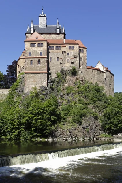 Burg Kriebstein mit Wehr