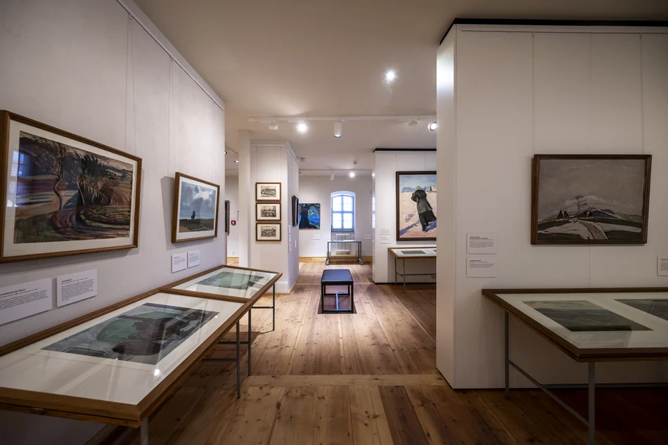 Einblick in die Galerie Das Foto zeigt einen Blick in die Galerie des Lohgerber Museums Dippoldiswalde.