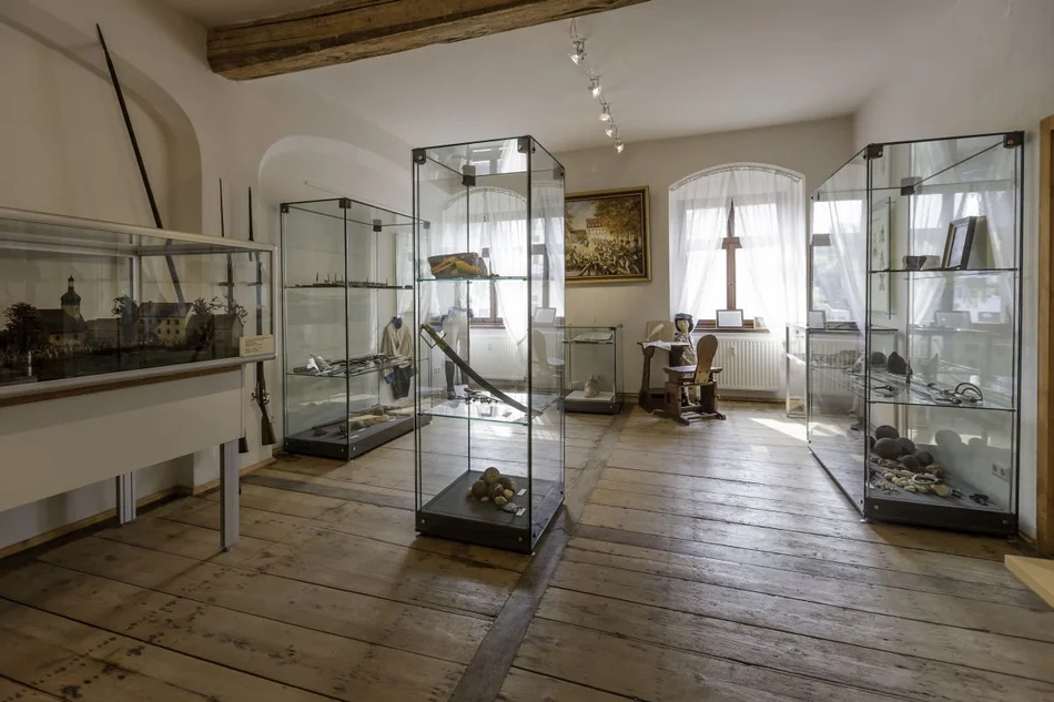 Ausstellungsraum mit Exponaten der Völkerschlacht