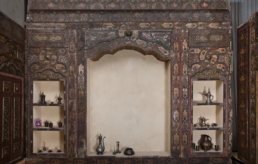 Ausschnitt des Dresdener Damaskuszimmers