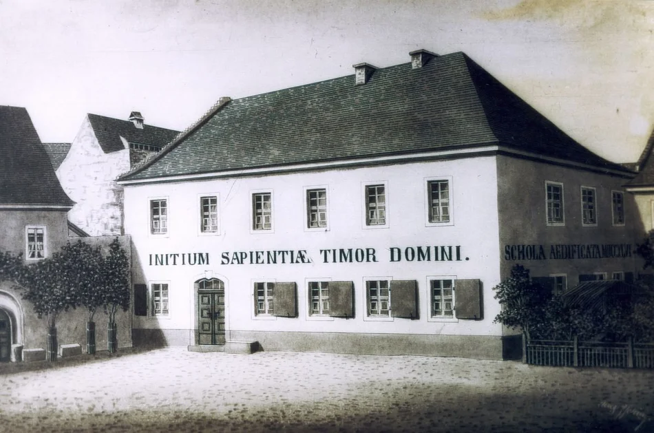 „Alte Lateinschule“, Federzeichnung, um 1890