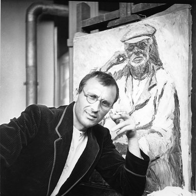 Körnig im Dachbodenatelier