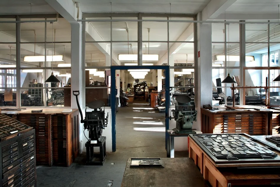 Blick in den kleinen Drucksaal