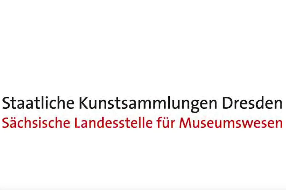 Wortmarke mit dem Schriftzug "Staatliche Kunstsammlungen Dresden – Sächsische Landesstelle für Museumswesen"