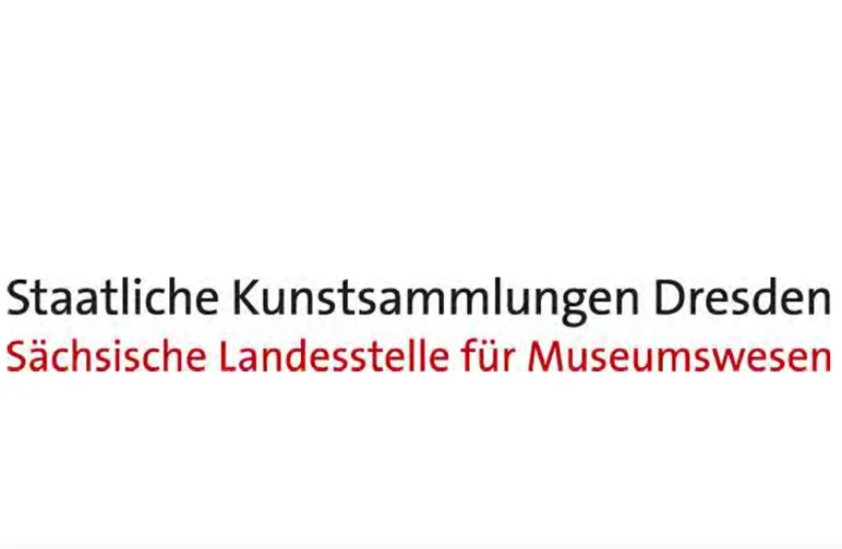 Wortmarke mit dem Schriftzug "Staatliche Kunstsammlungen Dresden – Sächsische Landesstelle für Museumswesen"