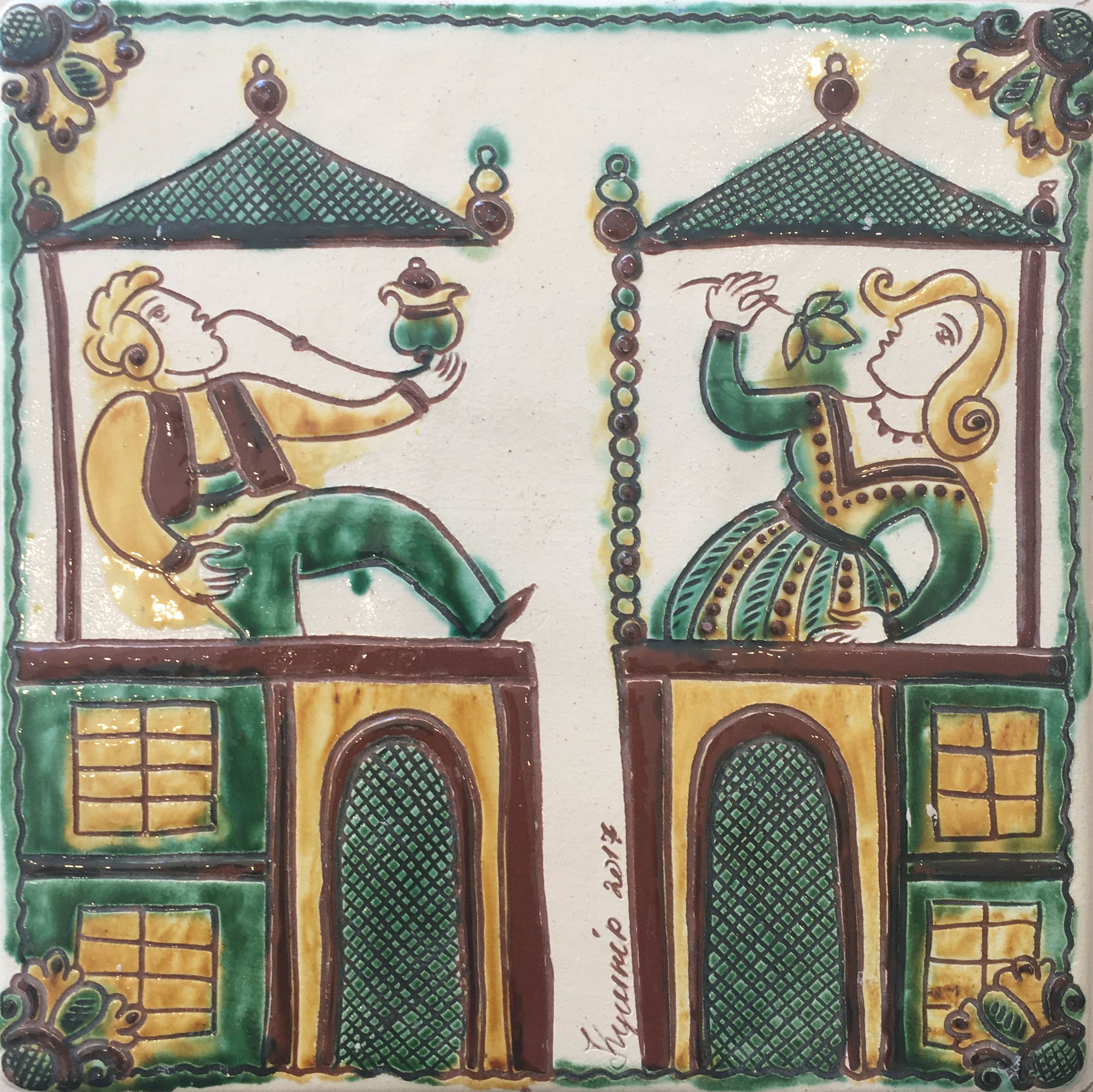 Das Bild zeigt Personen in historischer Gewandung